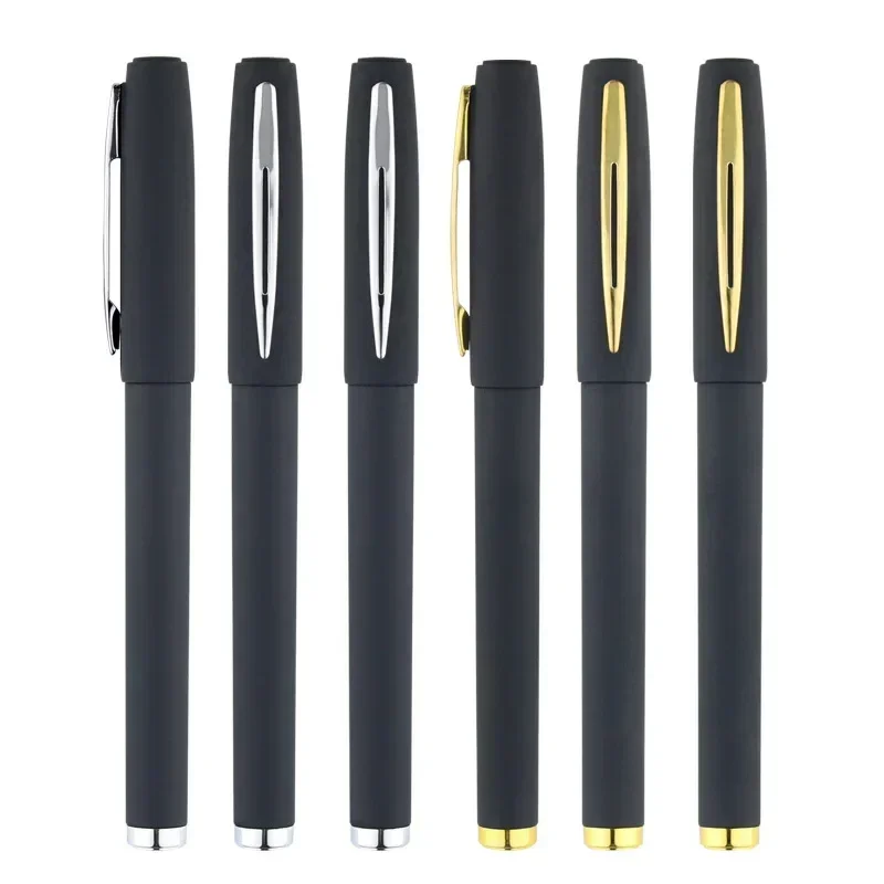 100 Pcs Free Custom Logo Gel Pen with Clip Business Advertise Signature Pen 0.5 Black Multi Function Pen