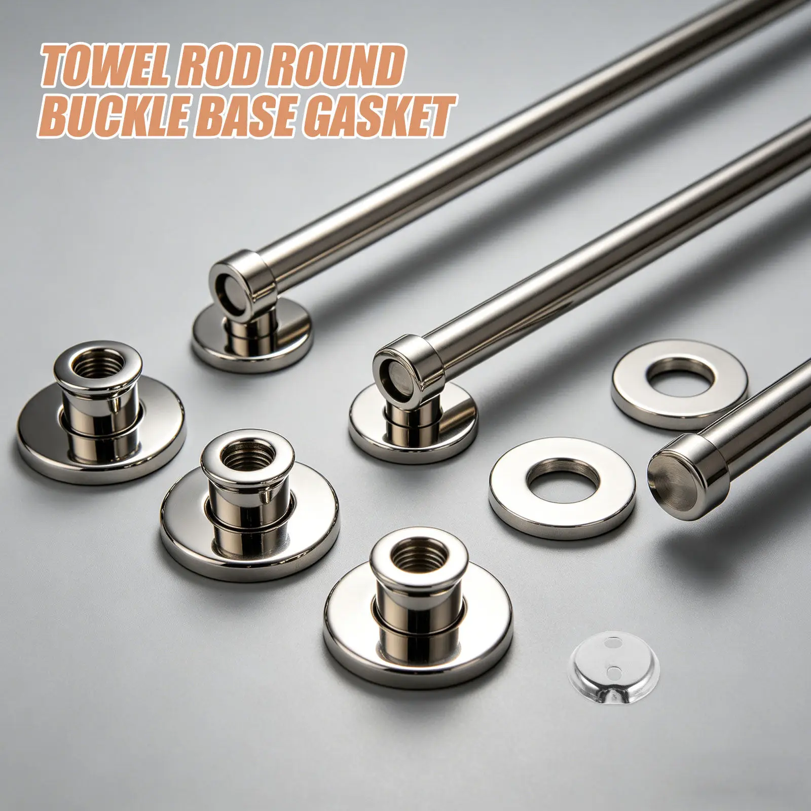 6Pcs Round Base Towel Rack Mounting Brackets Replacement Parts Secure Stable Bathroom Towel Holder Hardware Easy Installation