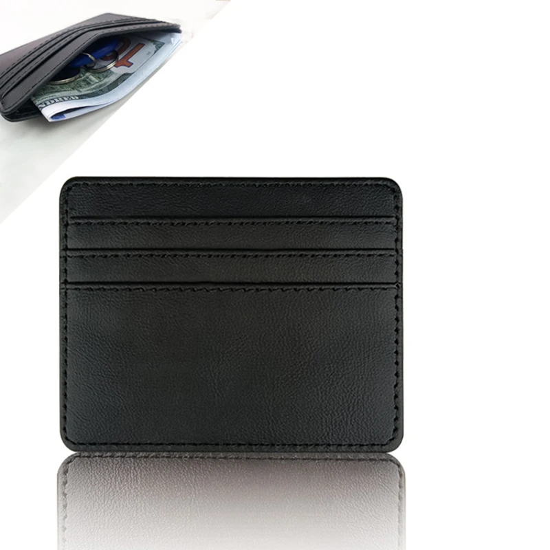 1pc Pu leather ID Card Holder Ultra Thin Bank Credit Card Box Multi Slot Slim Card Case Wallet Women Men Business Card Cover image 5
