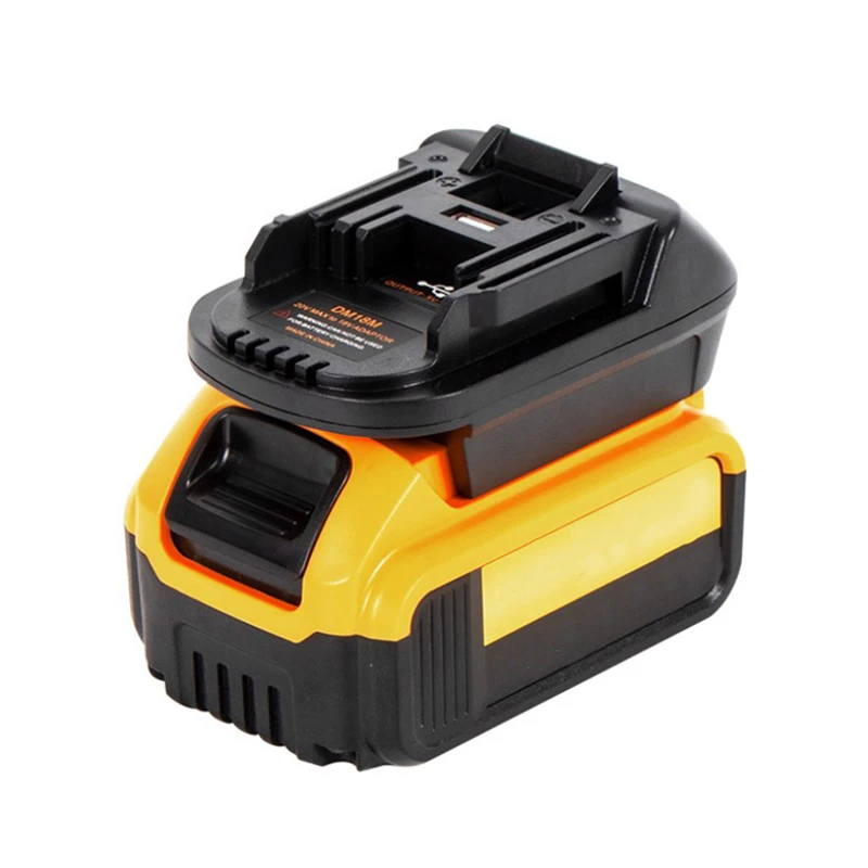 1pc USB Battery Adapter For 20V DEWALT DCB200 Milwaukee M18 Convert to Makita 18V