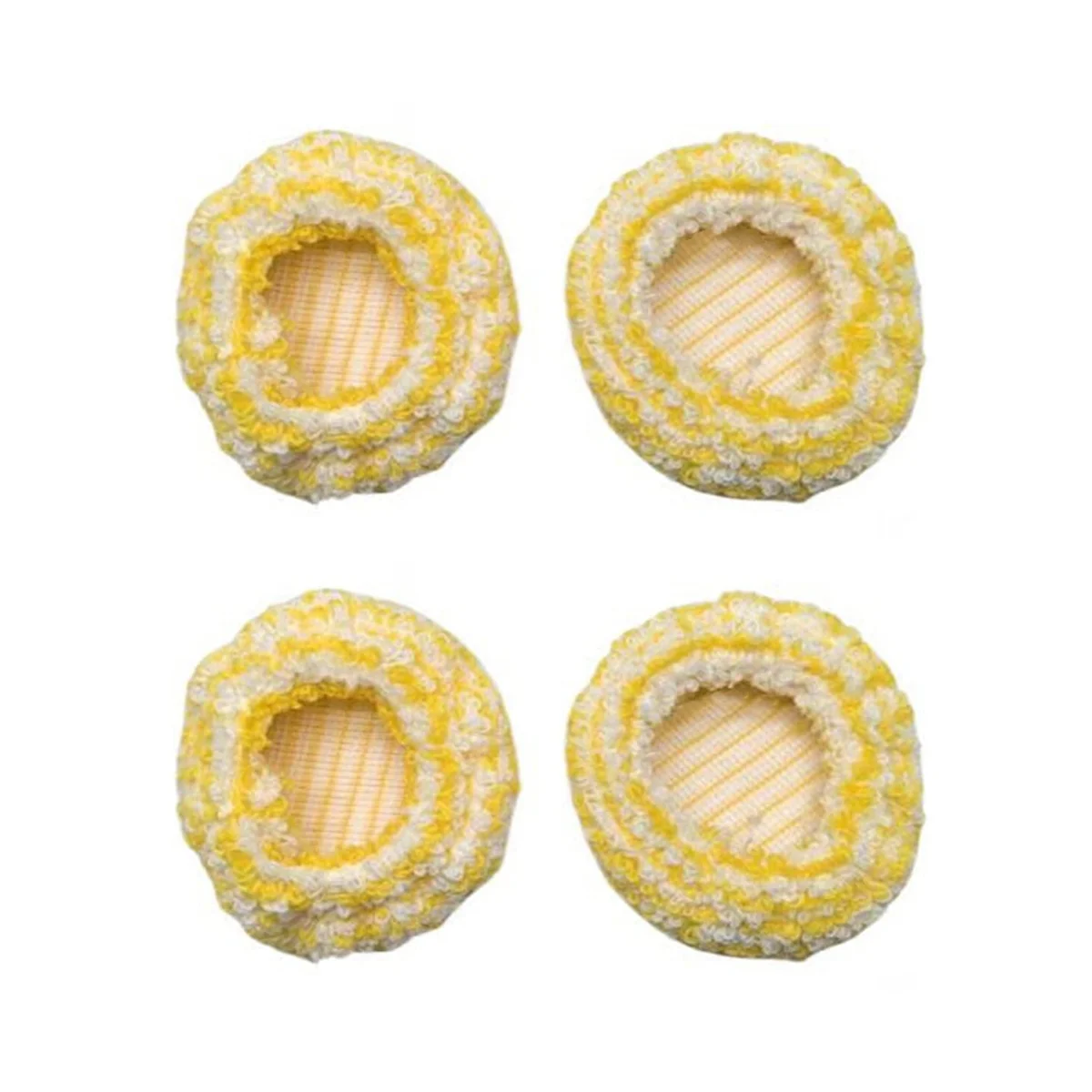 Steam Mops Large Round Brush Pad Cover for Karcher Easyfix SC Series Steam Cleaner Accessories 4pack