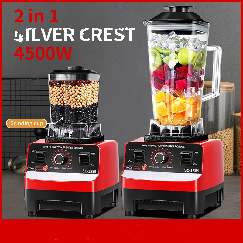 A Hot saleTwo-in-one Two-cup Juicer Heavy-duty Glass Visual Mixer Extractor Juicer Machine Commercial Juicer Extractor Machine