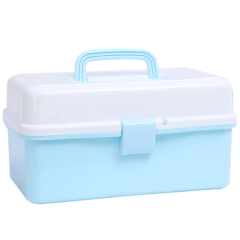 صندوق تخزين الأدوات المكتبية منظم حرفي متعدد الطبقات مع مقبض مادة Pp لمجموعات خياطة الخرز للوازم الفنية #4