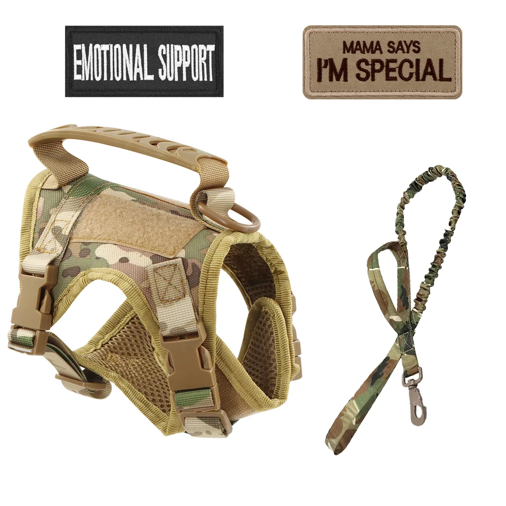 Taktisches Nylon-Katzengeschirr, Leine-Patch-Set für Katzen und kleine Hunde, Weste, Militärhund, Arbeit, Outdoor-Trainingszubehör – Detail 10