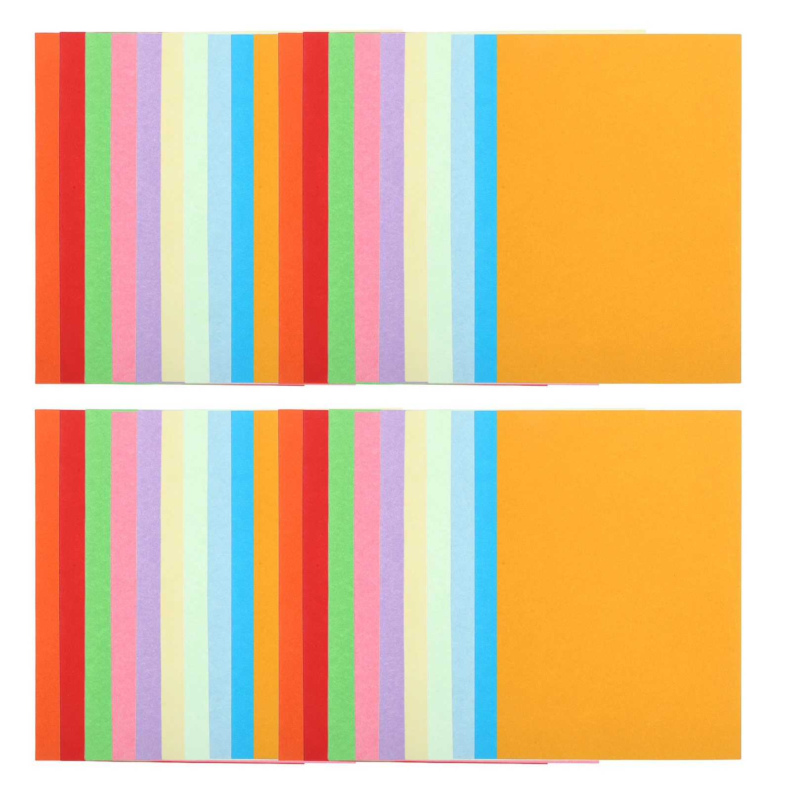 ورق طباعة ملون 100 ورقة مقاس A4 ألوان زاهية للاستخدام المكتبي والمدرسة حزمة كبيرة من الورق الملون عالي الجودة