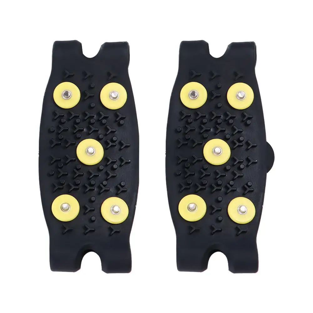 GROUND-Gripping STEEL Studs น้ําแข็งและหิมะสภาพอากาศรองเท้า Grips รองเท้า Spikes ครอบคลุม Antiskid รองเท้า Anti SLIP ICE Gripper