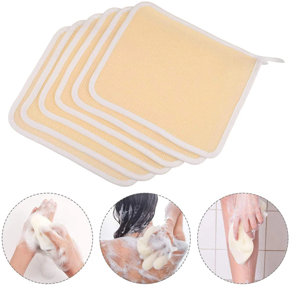 Take  Shower Wide Usage Exfoliating Face and Body Wash Cloths Exfoliating Scrub Cloth Nylon Towel Soft Weave Bath Cloth