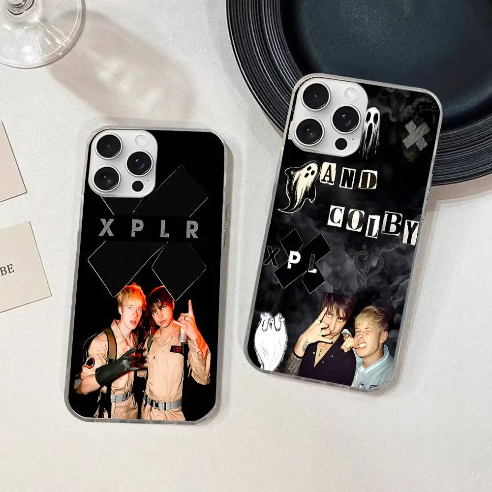 S-Sam And Colby XPLR Phone Case For iPhone 17 16 15 14 13 12 11 Plus Pro Max Satin Colorful surface Cover