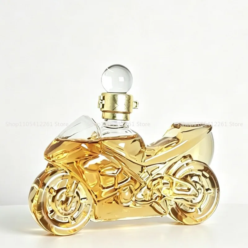 Creative Glass Motorcycle Whiskey Decanter Transparent Sealed Borosilicate Wine Bottle Gift for Collectors