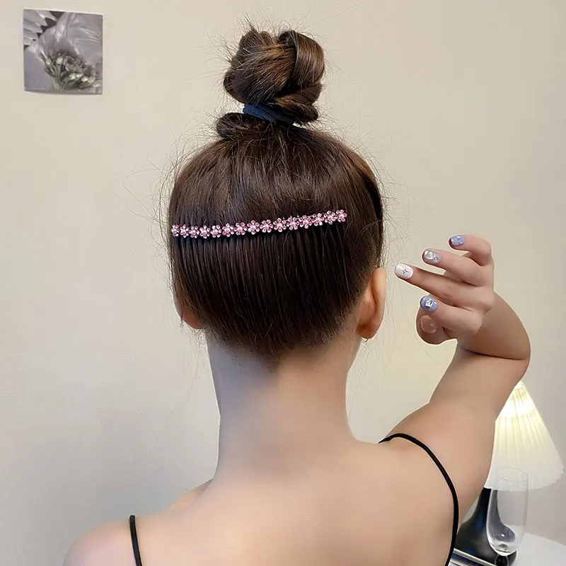 

Flowers Inlaid With Zircon Shiny Women's Row Comb Retro Stylish Imitation Pearl Luxury Wedding Wig Card Women's Hair Accessories