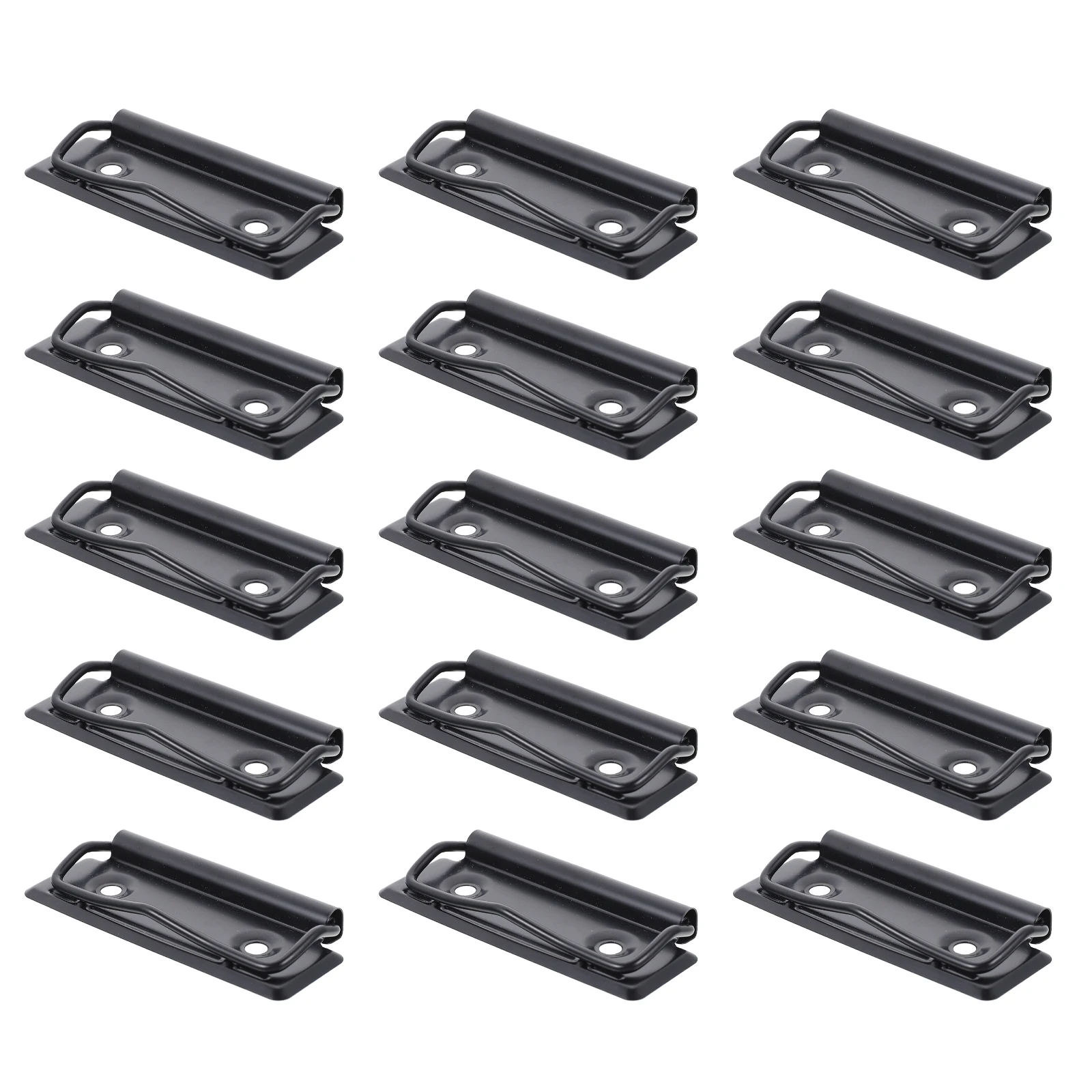 

15 Pcs Pocket Stationery Plate Holder Office Paper Clips Binder Iron Clipboard for