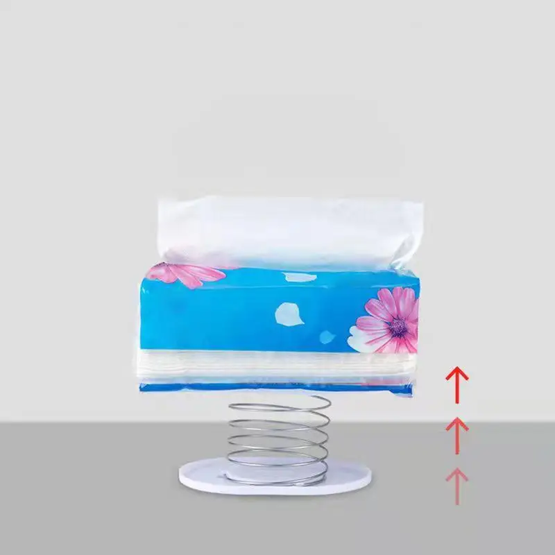 Tissue Box Spring Automatic Lifting Stretcher Tissue Pusher Lifter Spring Paper Bottom Pusher Support Car Dispenser Holder For