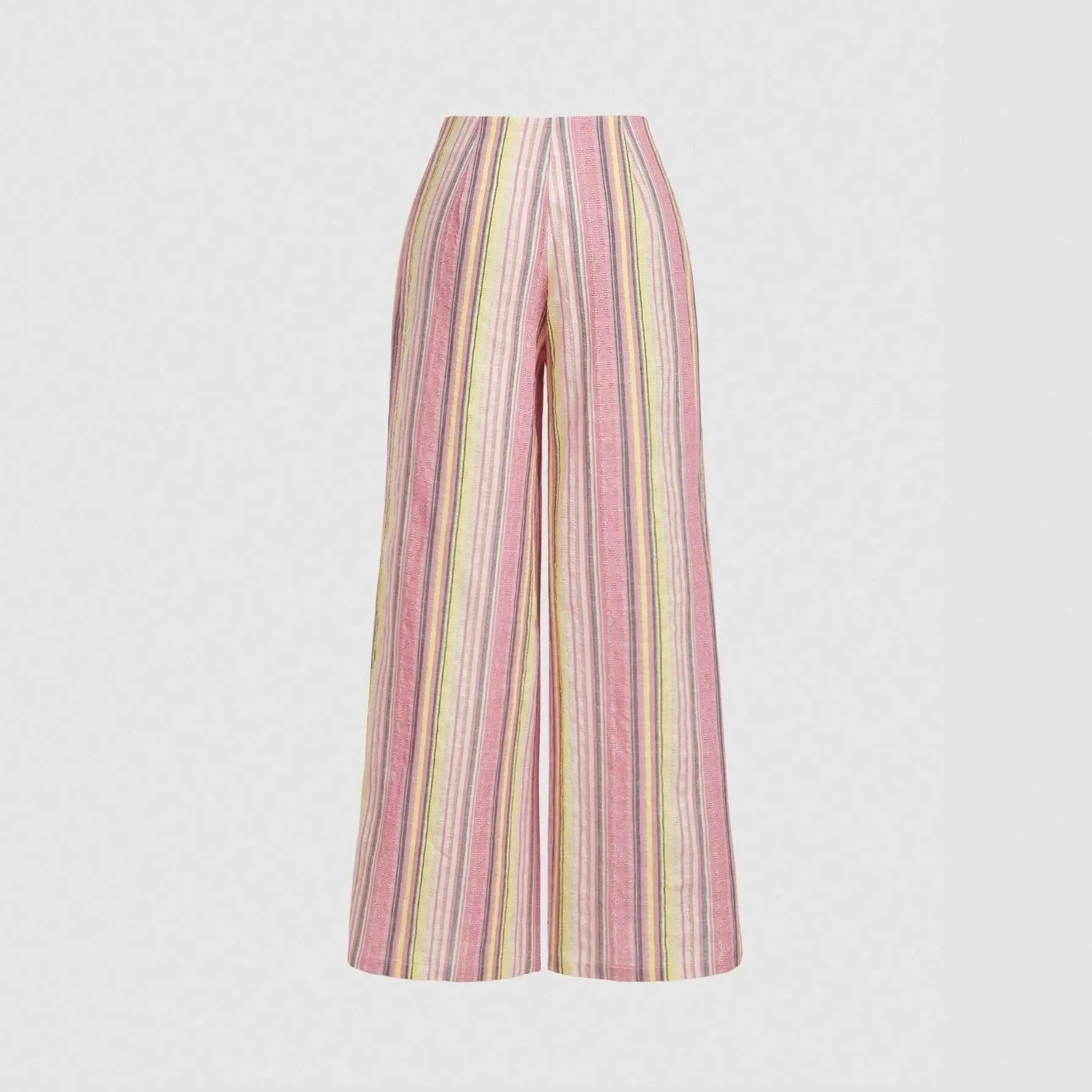 Casual Loose Striped Print Women's Pants Summer Autumn Cross-Border Fashion Straight Leg Minimalist Style Polyester Fiber