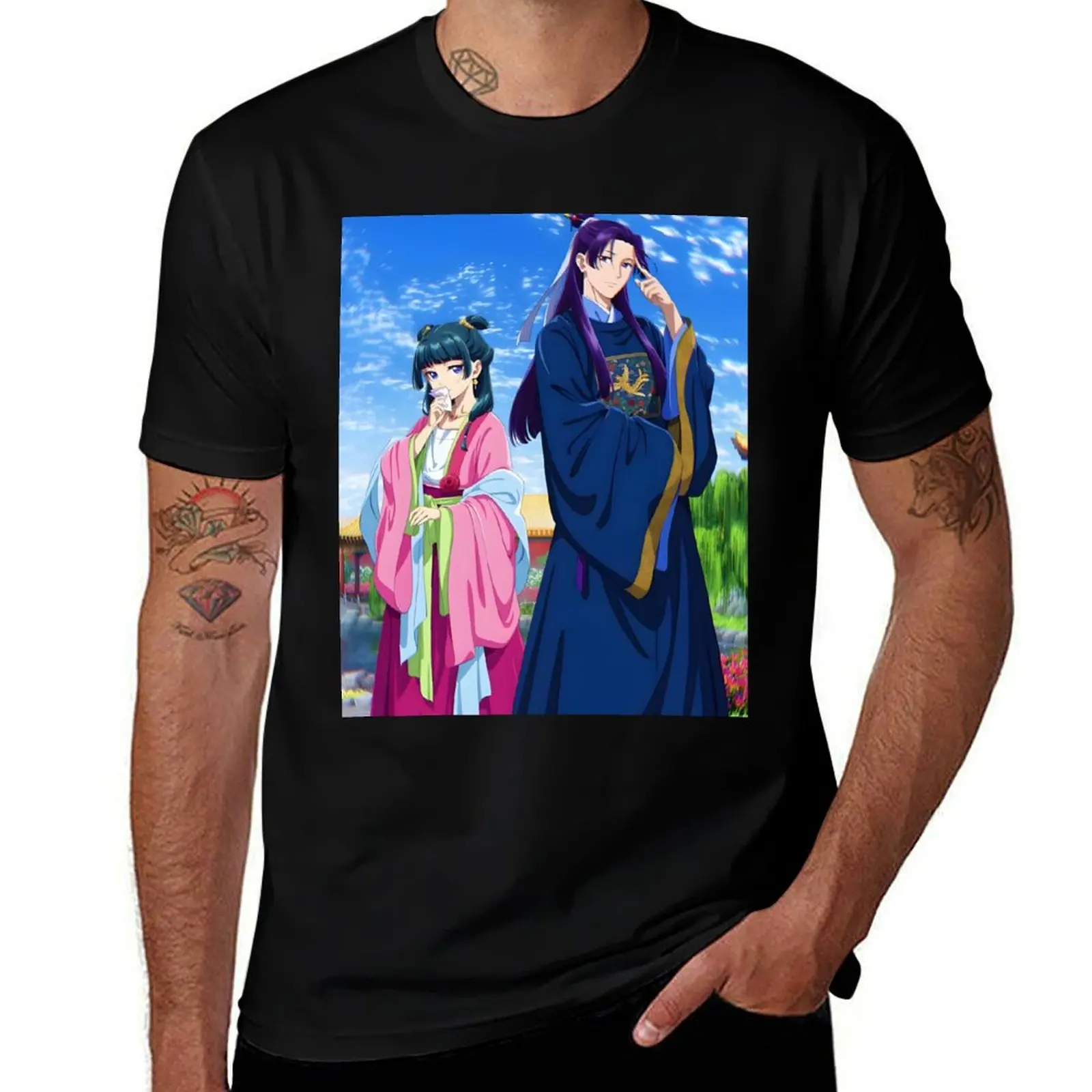 Kusuriya no Hitorigoto - Cover image T-Shirt Plus Size Workout Short Sleeve Top T-Shirt