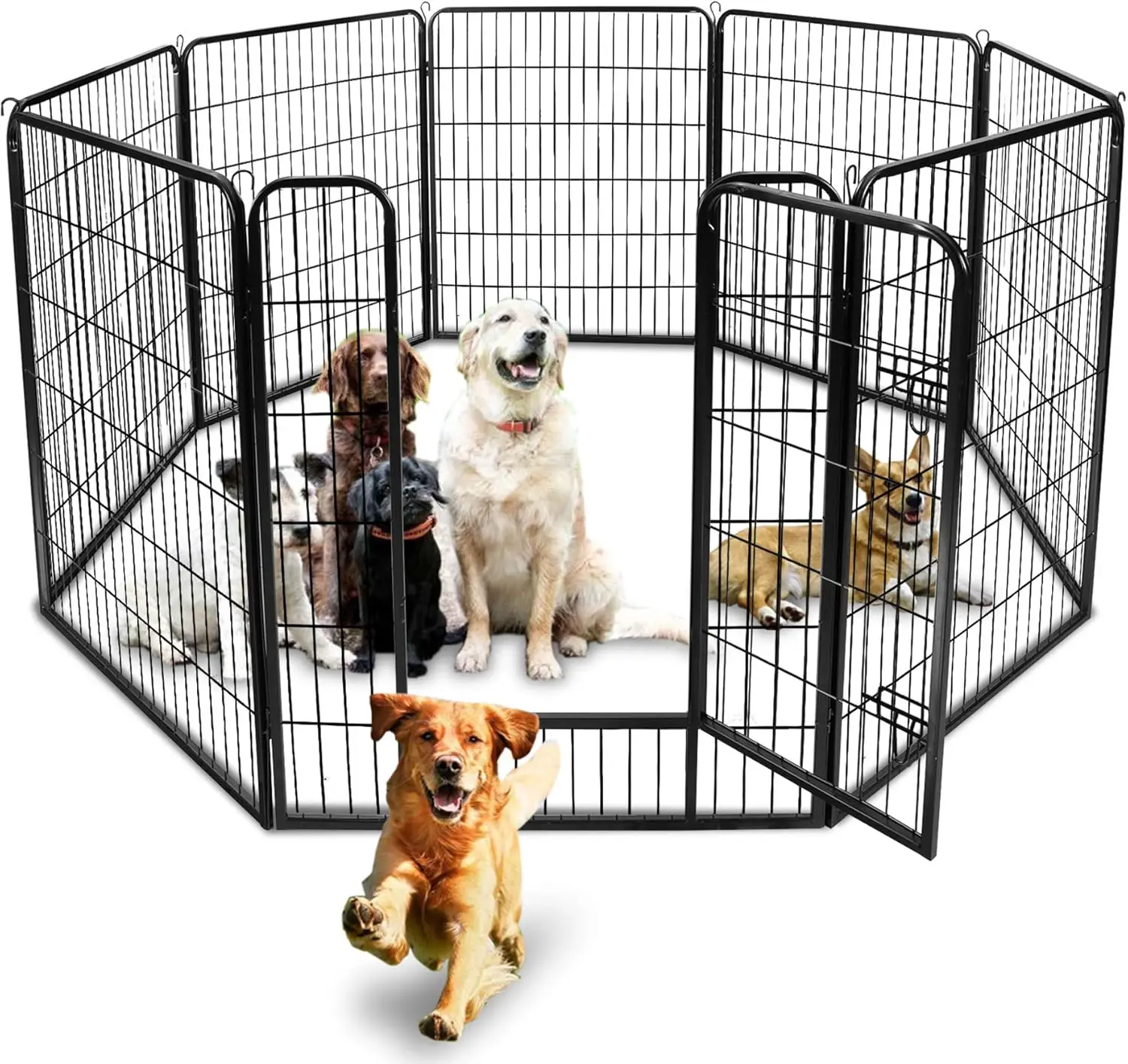 ZENY 8-Panel Dog Playpen, 40 Inch Height Indoor/Outdoor Pet Fence for Small/Medium Dogs, Rabbits, and Small Animals