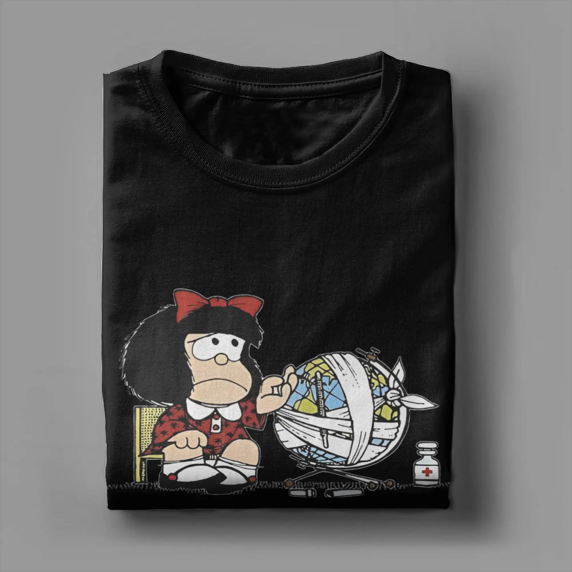 Men Women Graphic Quino Mafalda  Tee T Shirt Pure Cotton  T-shirts Clothes