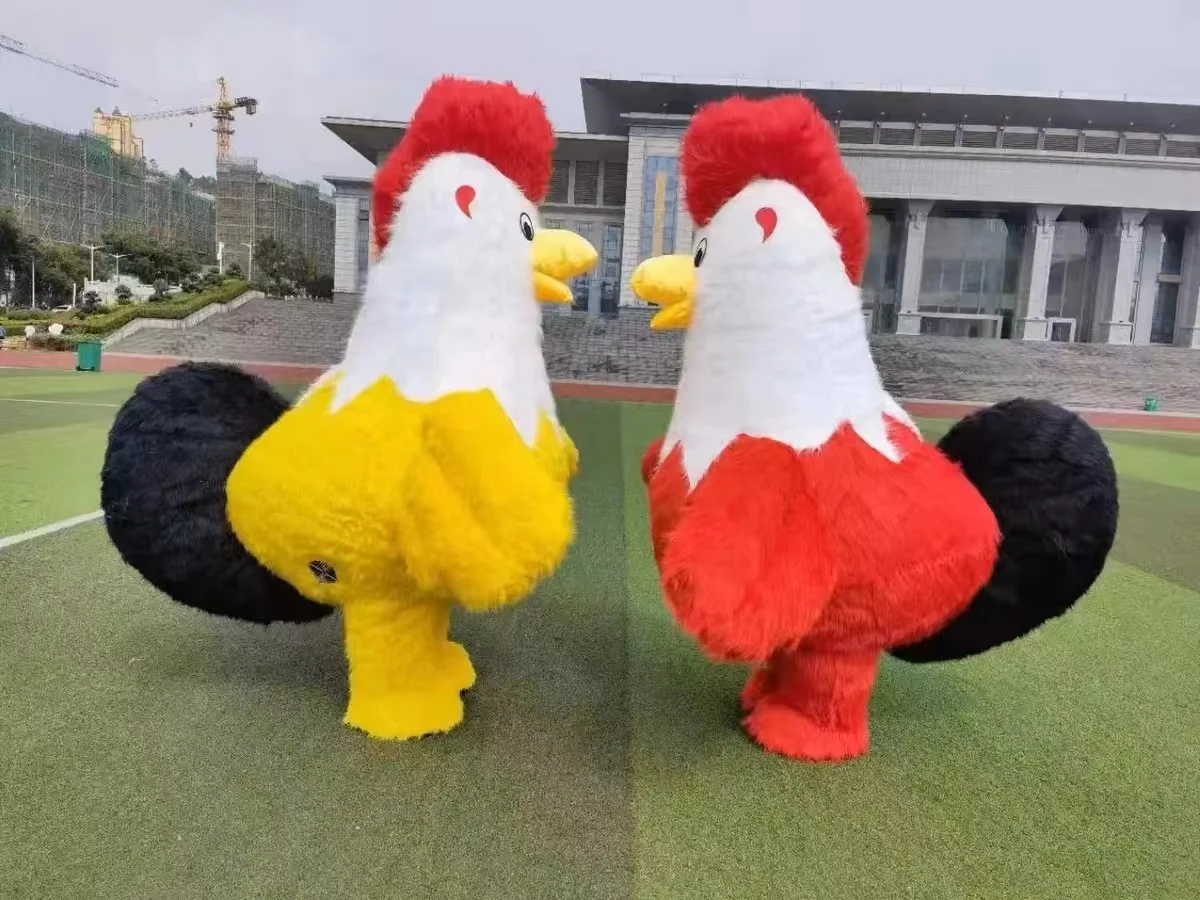 

Inflatable Rooster Mascot Costume Halloween Carnival Christmas Party Fun Animal Chicken Mascot Costume no battery