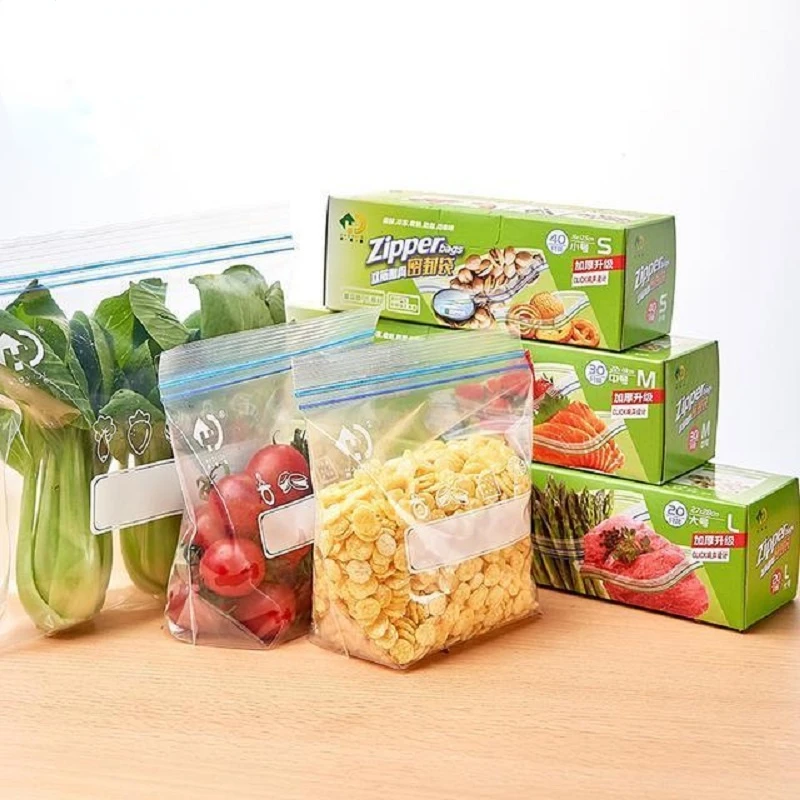 

Household Food Grade Double Rib Sealed Bag Refrigerator Fresh-keeping Storage Bag Nut Candy Storage Sealed Bag Food Packaging