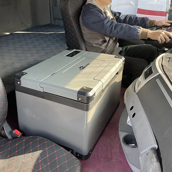 Camping Car Refrigerator Rapid Cooling 12V Car Freezer 42L Dual Zone Truck Fridge With Fixing Base