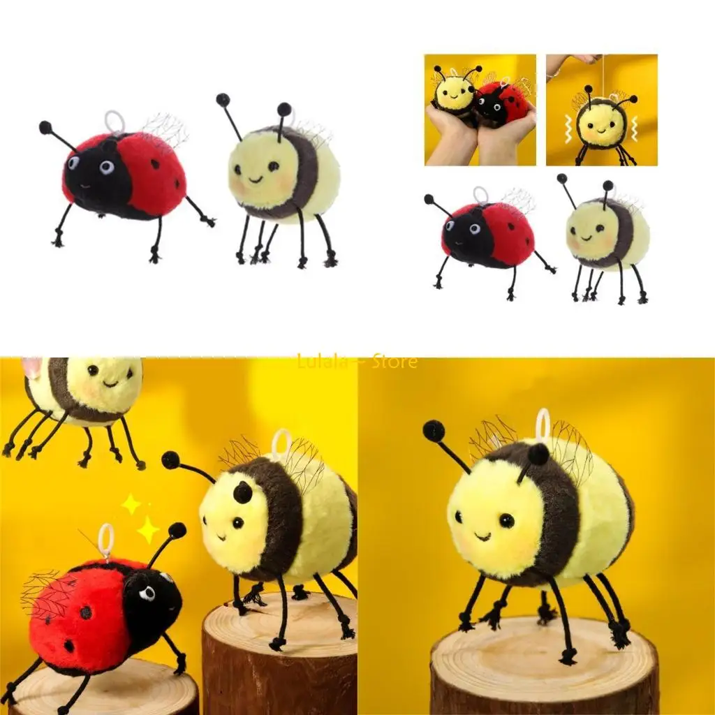 

Y4QA Dangling Doll Plush Keychain Pendant Backpack Accessory Holiday GoodieBagFiller