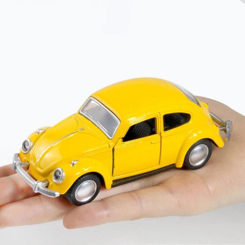 KaKBeir High Simulation Retro Classic Beetle, 1:36 Alloy Car Models, Metal Diecasts, Pull Back Toy Vehicles