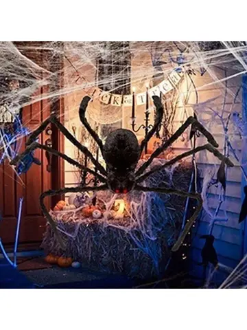 Halloween Big Plush Spider Halloween Decoration Party Props Outdoor Big Spider Decoration Chamber Trick A Prank  Big Spider