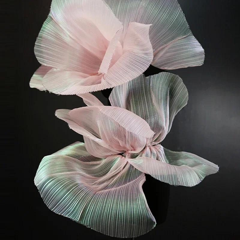 

Organza Mermaid Pleated Fabric Ruffled Tull Wedding Photography Background Stage Decoration for Costume Party Dress Sewing Craft