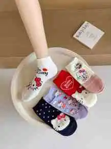 

New Cartoon Socks Women Cute Summer Boat Socks Cotton No Seam Socks