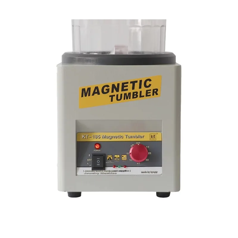 KT-185 Magnetic Tumbler Polishing Machine Electric Deburring Equipment For Gold Silver Copper Stainless Steel Precision Parts