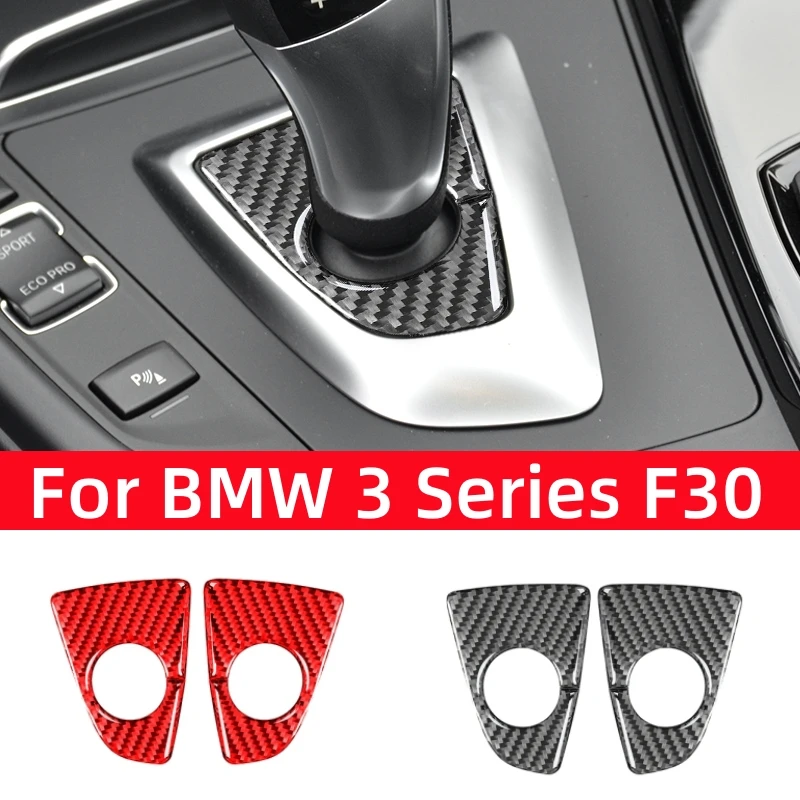 

For BMW 3 Series F30 2013-2018 Accessories Carbon Fiber Interior Car Gear Lever Base Panel Trim Frame Cover Decoration Stickers