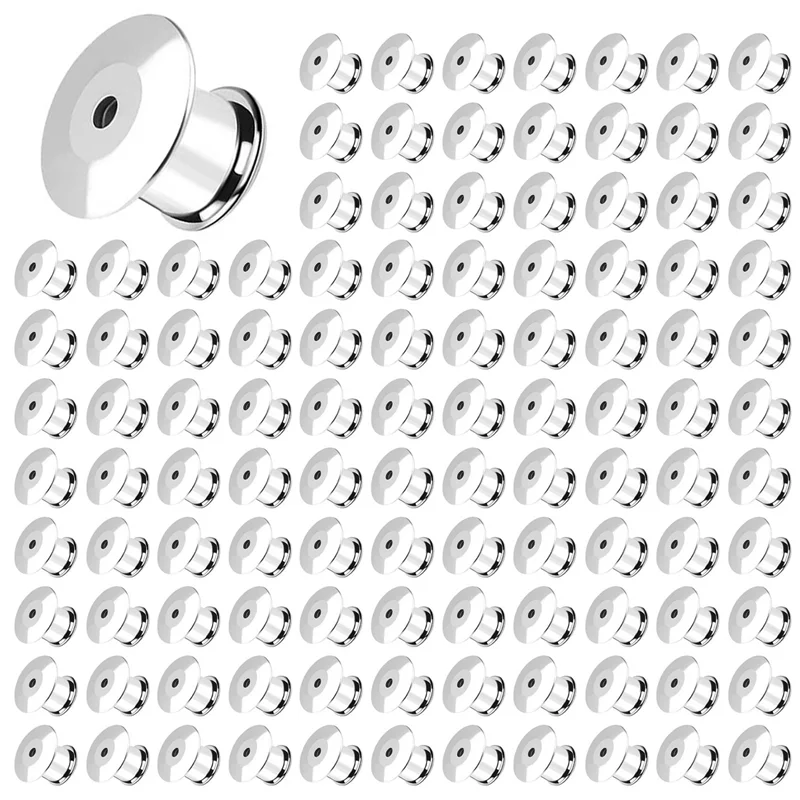 

M11K-800PCS Locking Pin Back Locking Pin Retainer Buckle, Used For Locking The Back Of Metal Pin Of Brooch Enamel Lapel Pin