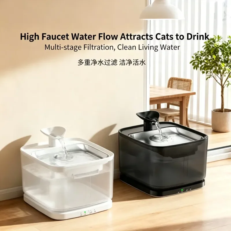 ChongxinIOT 20% discount, best pet supplies 3.2L pet water dispenser 5-level filtration, wireless magnetic suspension pump