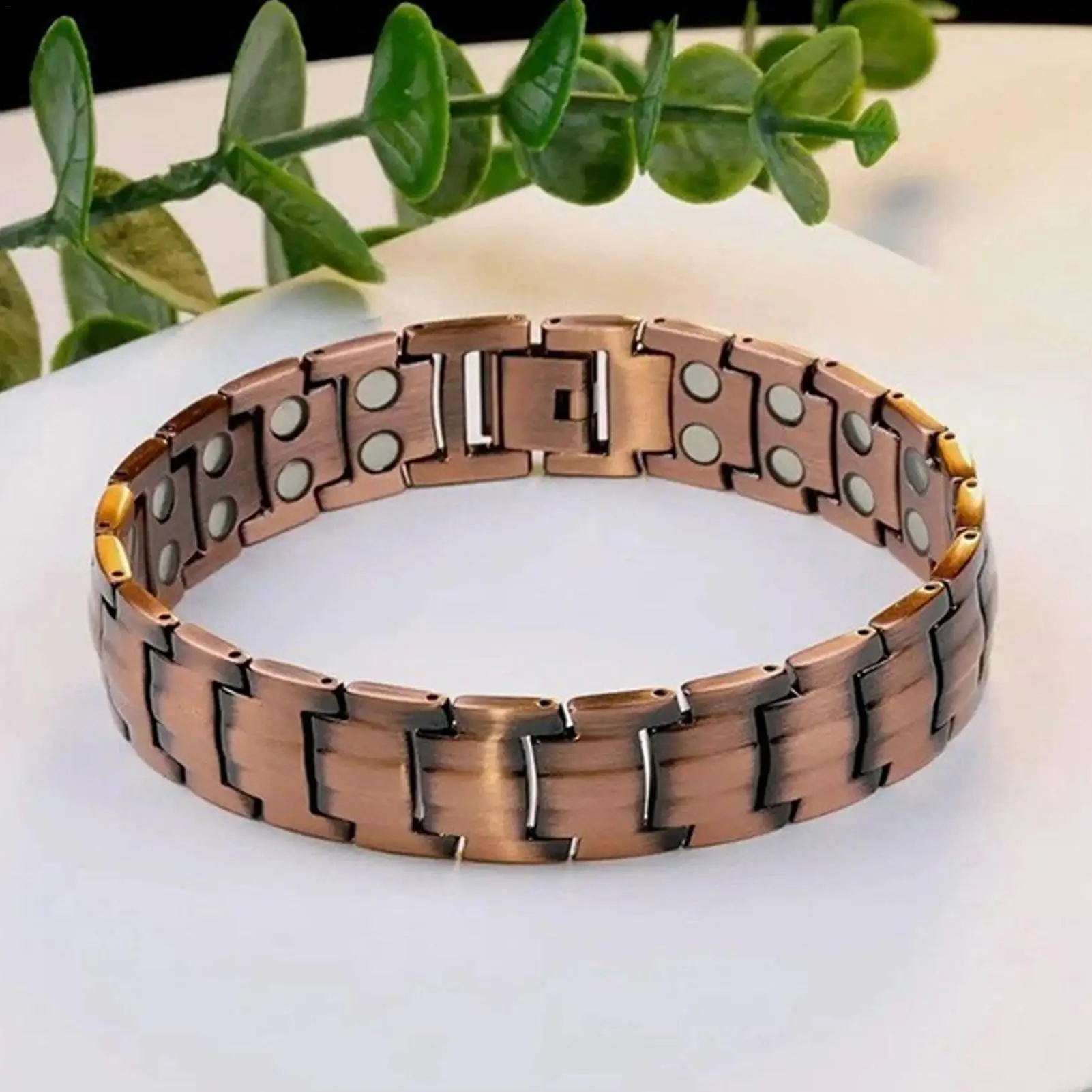 Magnetic Therapy Bracelet Relieves Joint Pain Pure Copper Jewelry Bracelet For Men Husband Dad Christmas Gifts