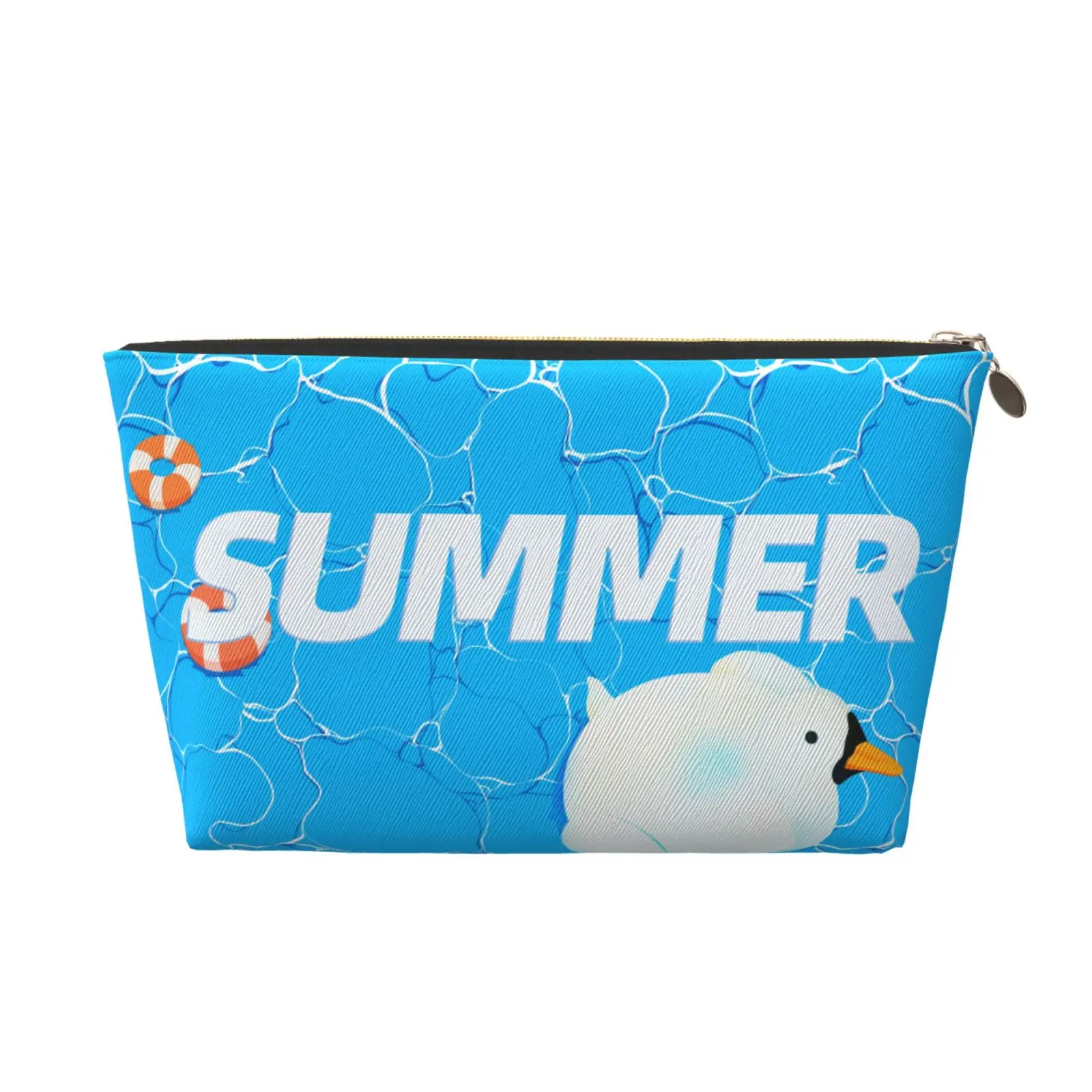 Swimming Pool Makeup Bag Leather Women Travel Toiletry Pouch Cosmetic Bags Portable Multifunctional Storage Bag