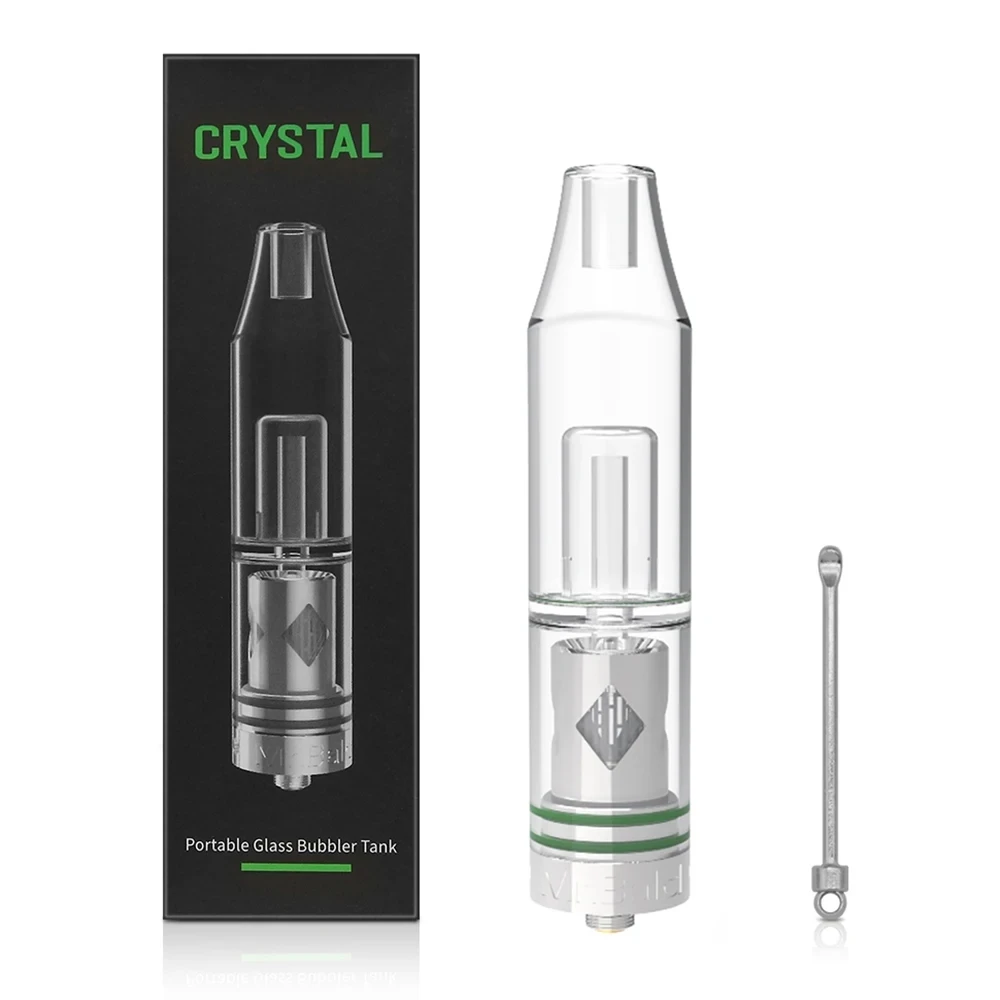 Original longmada cristal ii 2 erva seca/atomizador de cera com copo de bobina de quartzo wickless 510 rosca concentrado tanque vape de ervas
