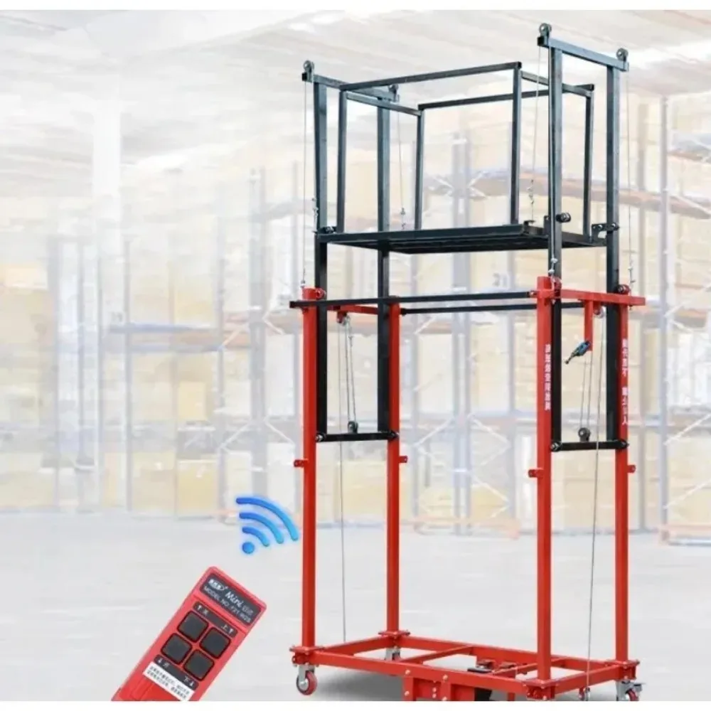 منصة رفع كهربائية قابلة للطي متنقلة قابلة للطي، ديكور داخلي وخارجي، رافعة موقع البناء