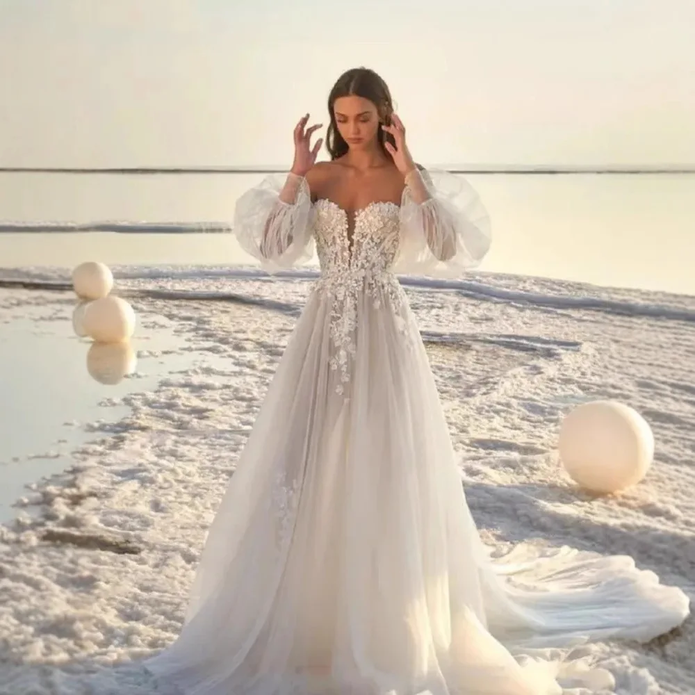 Beach Wedding Dress… - image