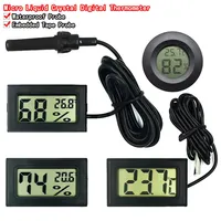 Mini LCD Digital Thermometer Hygrometer Temperature Indoor Convenient Temperature Sensor Humidity Meter Gauge Instruments Cable
