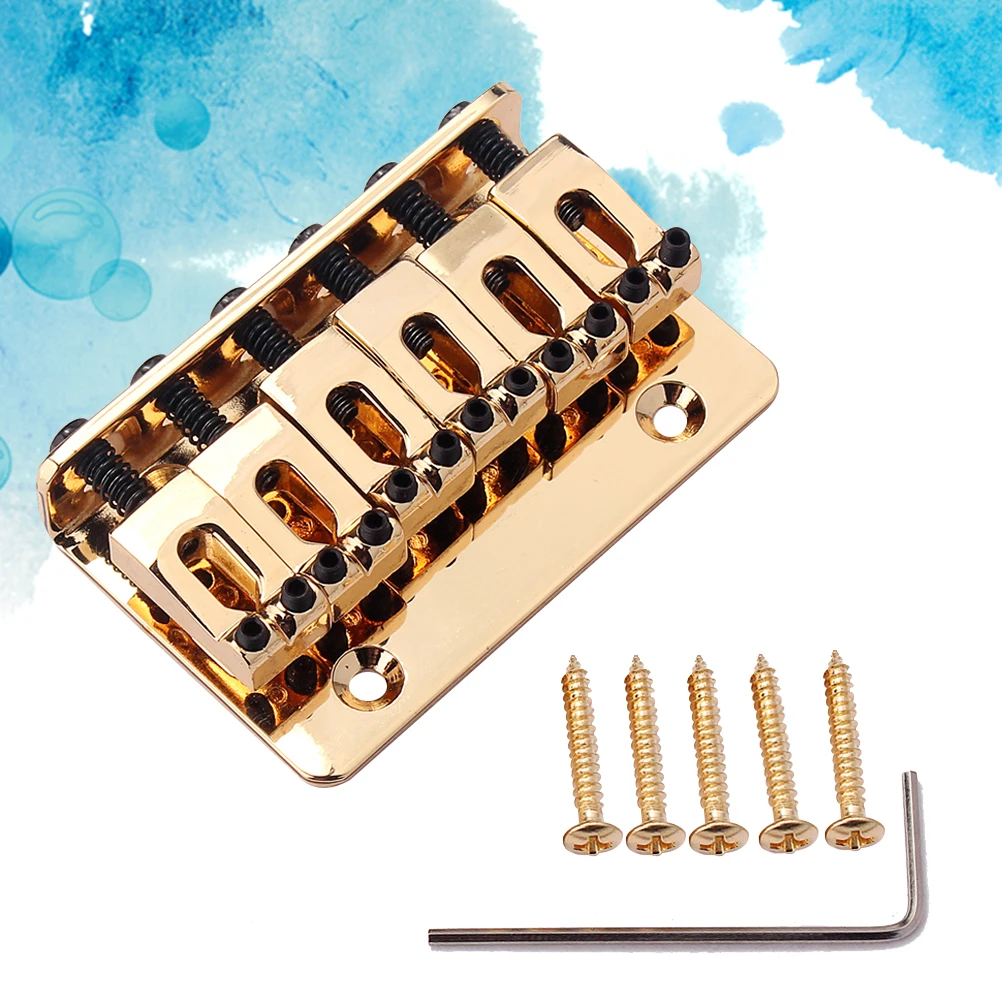 

65 Guitar Bridge Vintage Style Saddle Tailpiece with Screws Bass Fixed Hard