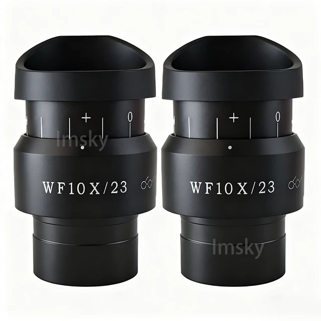 2 szt. WF10X/23 mikroskop szerokokątny okular okularowy obiektyw regulowany szeroki zakres 30mm szerokokątny okular mikroskopu