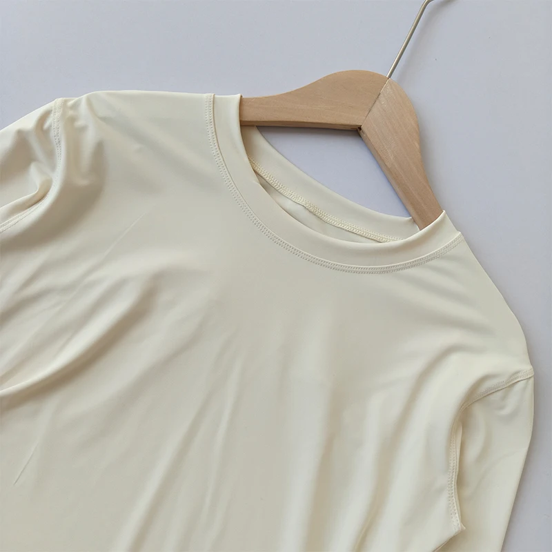 Schlanke Yoga-Bekleidung für Frauen Professionelle Trainings-Pilates-Fitness-Oberteile T-Shirts Outdoor-Lauf-Langarm-Sportbekleidung – Detail 8
