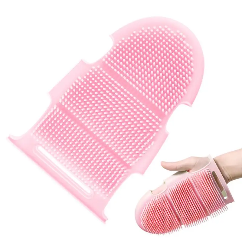 Silicone Body Scrubber Double-Sided Massager Shower Scrub Gloves Body Brushes For Sensitive Skin Dry Skin Oily Skin Combination