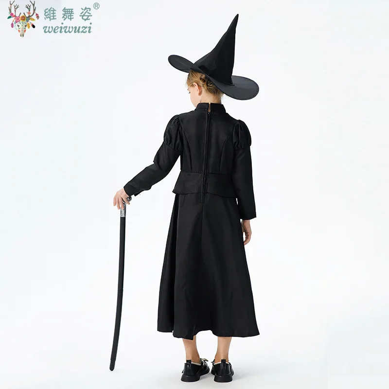 أنيمي الظلام حكاية خرافية شريرة ساحرة أزياء الفتيات البالغات طويلة الأكمام تنورة طويلة مع أنيقة ثوب صوفي أسود مصاص دماء دور اللعب الغامض الساحر السحري عالم سحري اللون حكاية خرافية يتوهم ازياء هالوين الطرف كرنفال #2