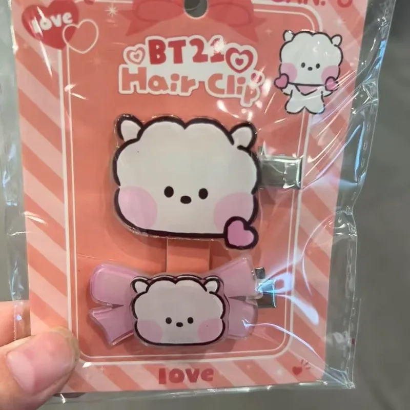 BT21 koya RJ Shooky Mang Chimmy Tata Cooky High Color Value Creative Distinctive Hairpin Headwear Acrylic Bangs Broken Hairpin view 6