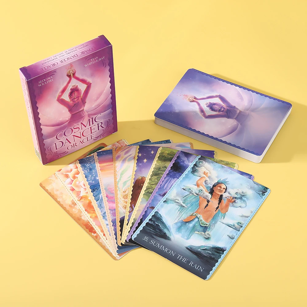

44 карты Таро «Оракул космического танцовщицы» с изображением красивого ангела в английской версии для настольной игры