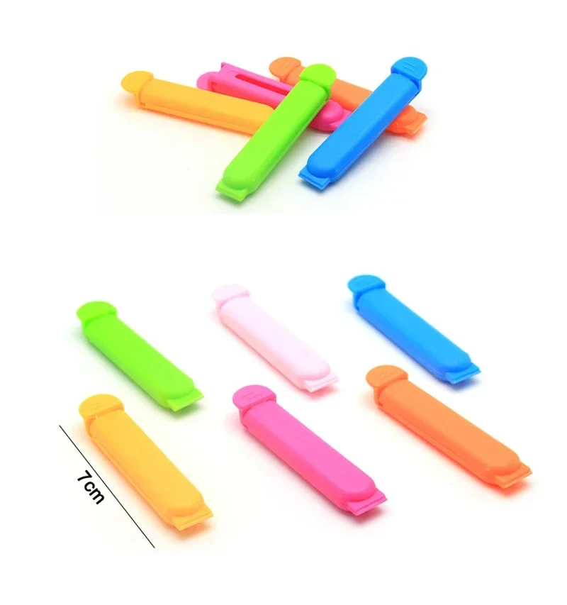 Random Color 1pcs  Portable Kitchen Storage Food Snack Seal Bag Clips Sealer Clamp Plastic Tool Bag Clips Kitchen Accessories