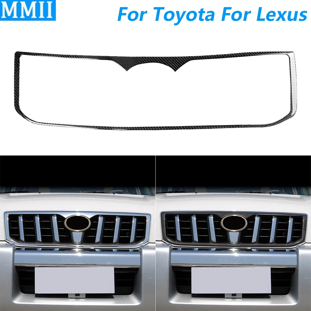 

Для Toyota Prado для Lexus GX 2003-2009 передний бампер из углеродного волокна, впускная решетка, рамка, панель, накладка, автомобильные аксессуары, наклейка