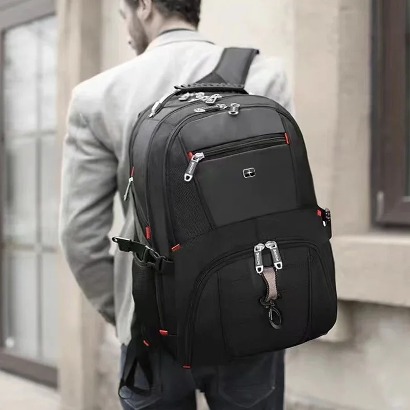 Men\'s Large Capacity Backpack Multifunctional Travel Backpack USB Port Waterproof Anti-Theft 17.3 Inch Laptop Backpack