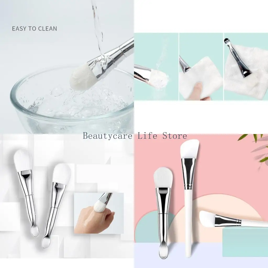 652C Clay Face Mask Mixing Bowl Set Spoon Dual Sided Face Mask Brush Applicator Silicone Face Mask Brush