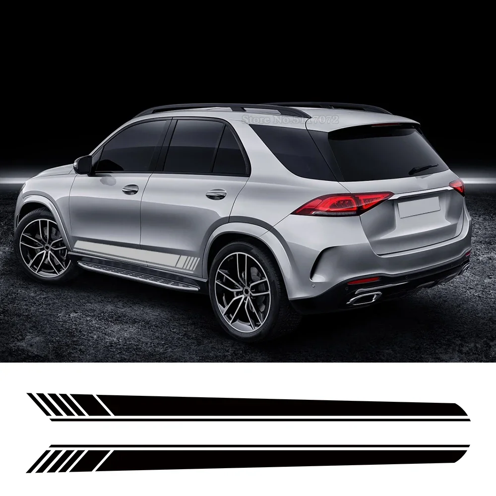 2Pcs Edition 1 Stripe Side Body Sticker Door Decal for Mercedes Benz GLE GLK ML Class AMG W164 W166 GLE350 GLE400 GLK350 ML350